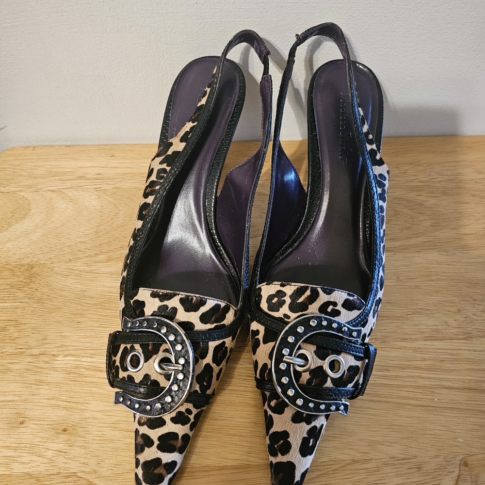 Leopard Print Slingback Heels